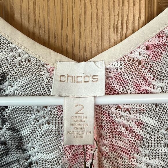 NWT Chicos Woven Mix Margarite Cardigan Sweater Large - Picture 5 of 8